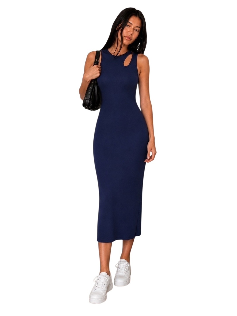 Zara - Sleeveless Fitted Midi Dress